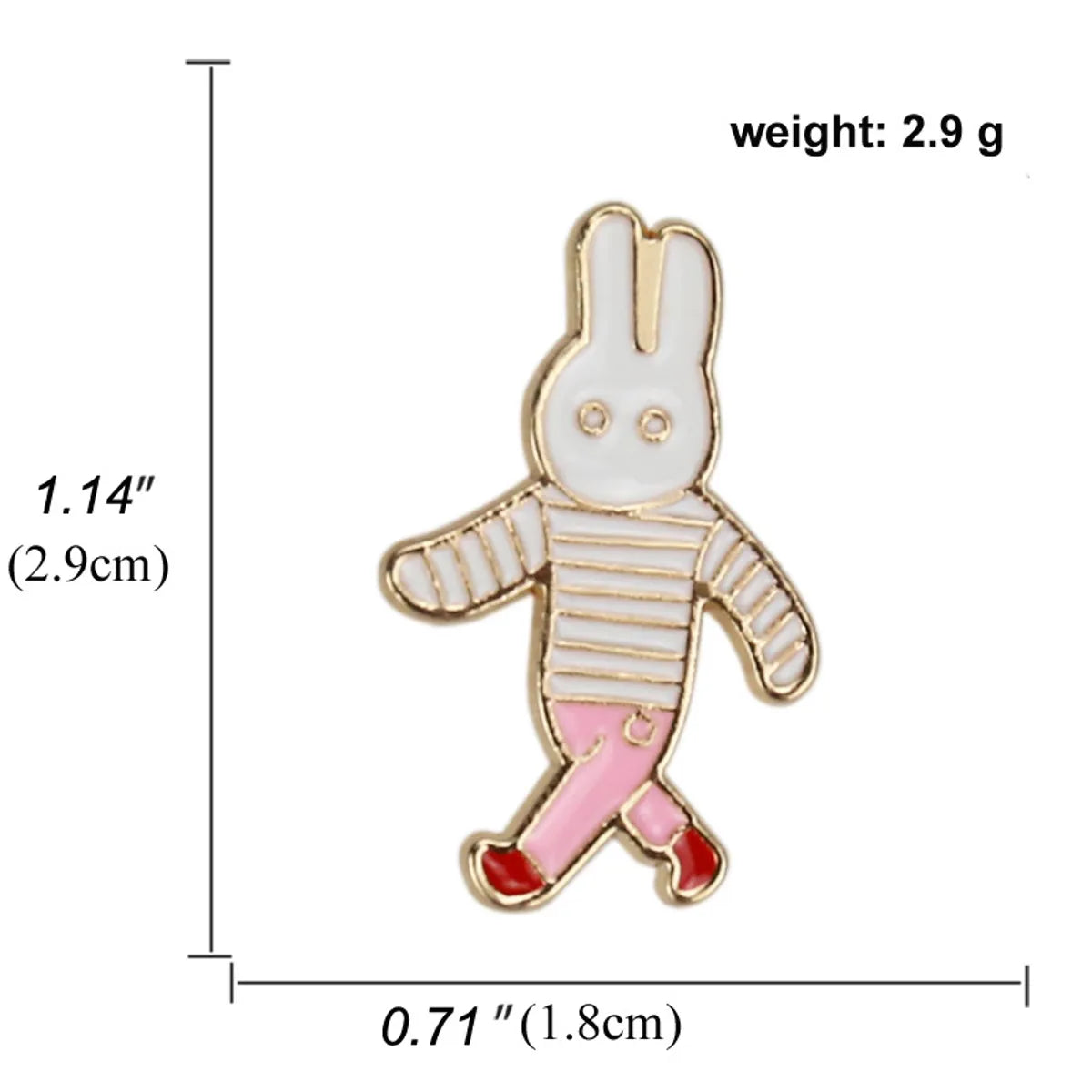 Cute Cartoon Rabbit Animal Vegetable Dripping Oil Alloy Brooch