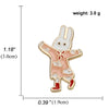 Cute Cartoon Rabbit Animal Vegetable Dripping Oil Alloy Brooch