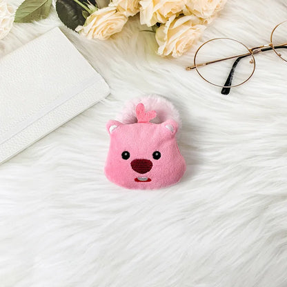 Cute Cartoon Ruby Plush Face Washing Headband Female Sweet Non-Slip Hair Pressing Beaver Headband Hair Clip Hair Band Headdress