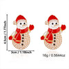 Cute Cartoon Snowman Stud Earrings With Scarf And Hat Rhinestone Electroplated Alloy Earrings With Stainless Steel Posts For Women