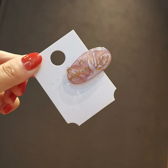 Cute Cat Acetic Acid Sheets Hair Clip 1 Piece