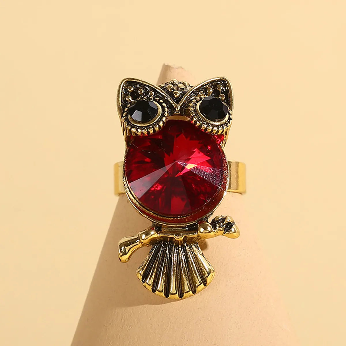 Cute Cat Alloy Inlay Rhinestones Women'S Open Ring 1 Piece