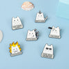Cute Cat Alloy Plating Metal Brooches