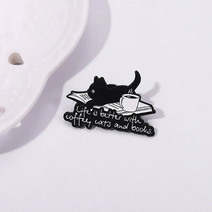 Cute Cat Alloy Stoving Varnish Brooches