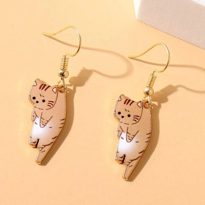 Cute Cat Alloy Women'S Drop Earrings 1 Pair