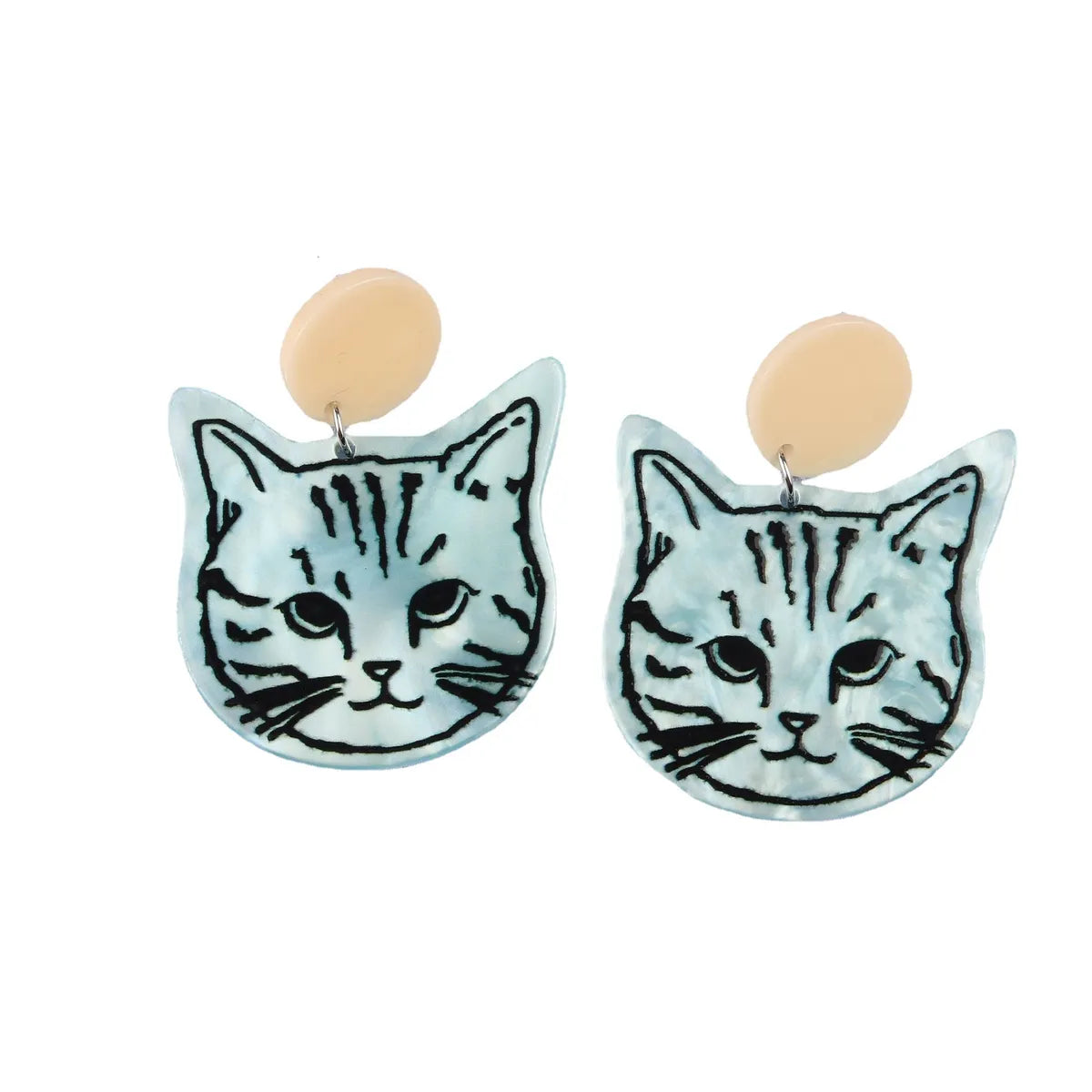 Cute Cat Arylic Drop Earrings