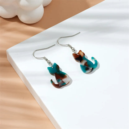 Cute Cat Arylic Women's Drop Earrings