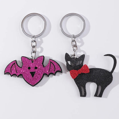 Cute Cat Bat Ghost Pumpkin Keychain Wholesale Nihaojewelry