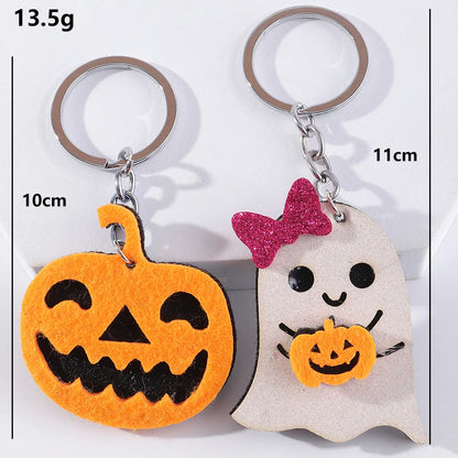 Cute Cat Bat Ghost Pumpkin Keychain Wholesale Nihaojewelry