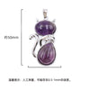 Cute Cat Crystal Polishing Pendant Necklace