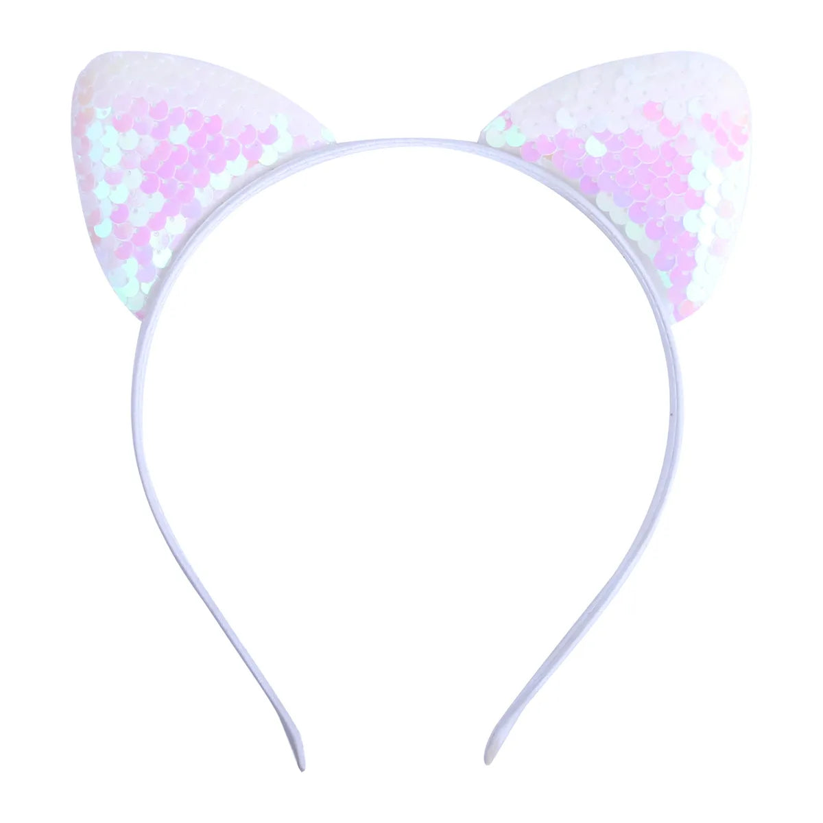 Cute Cat Ears Cloth Sequins Hair Band 1 Piece