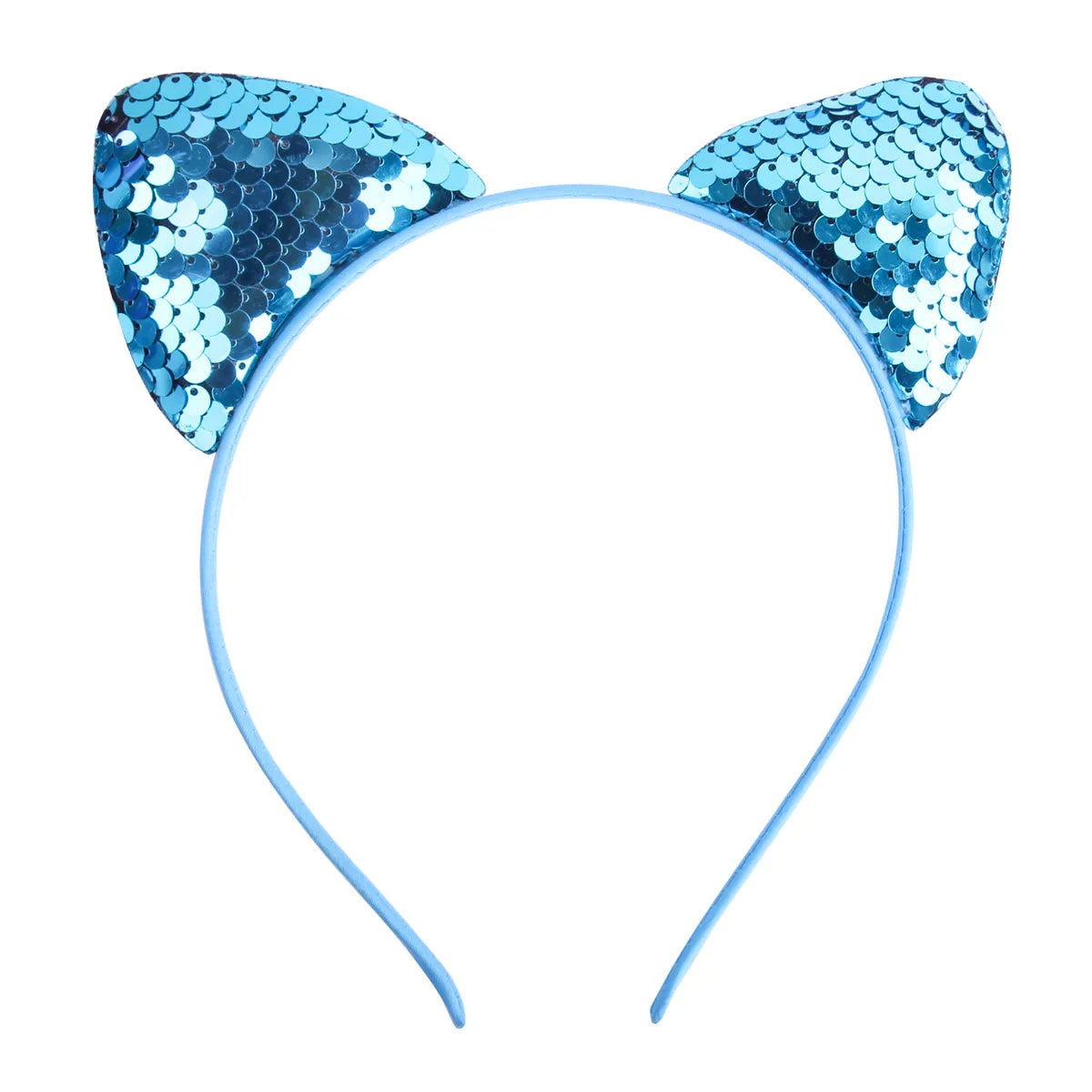 Cute Cat Ears Cloth Sequins Hair Band 1 Piece