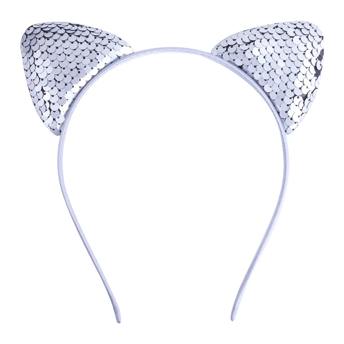 Cute Cat Ears Cloth Sequins Hair Band 1 Piece