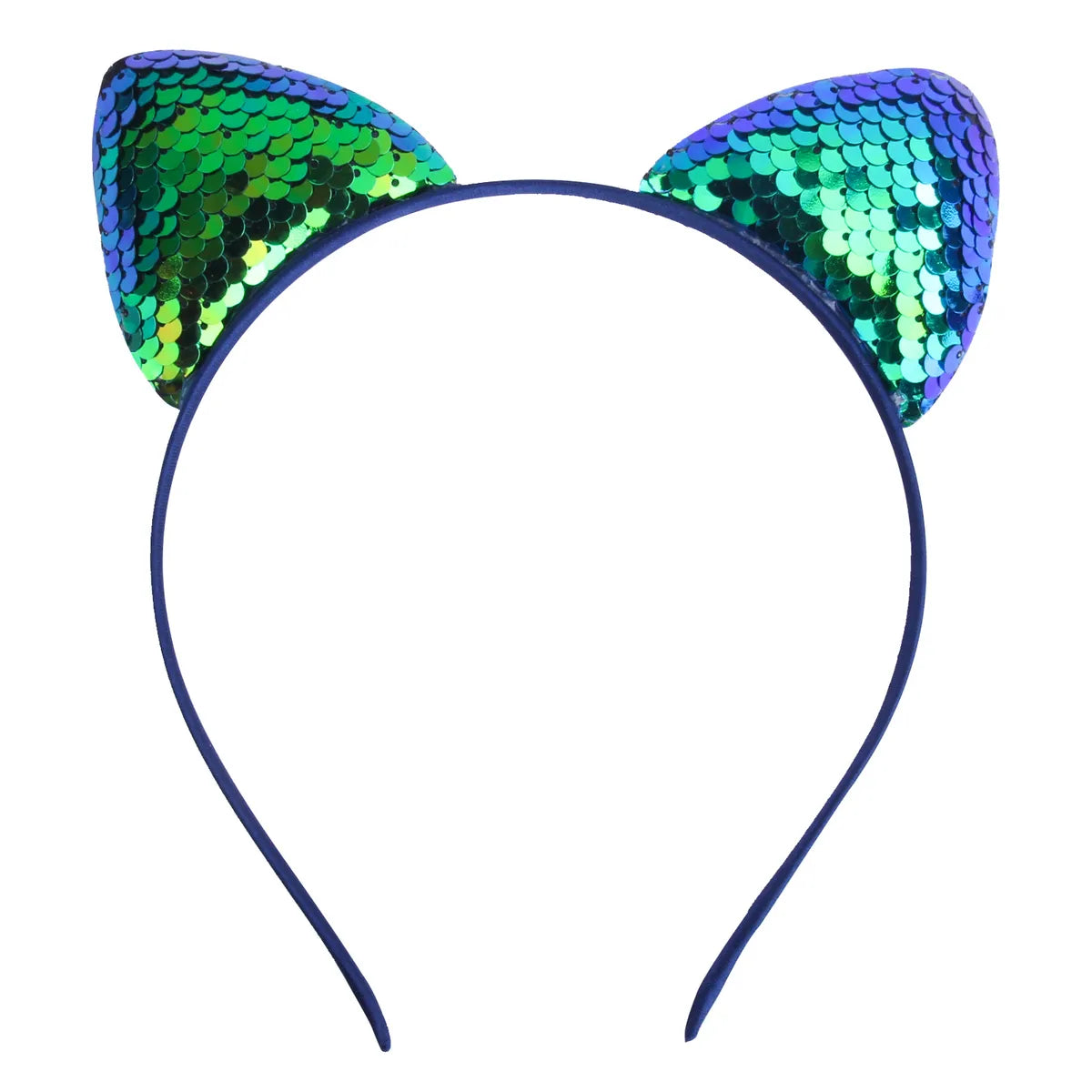 Cute Cat Ears Cloth Sequins Hair Band 1 Piece