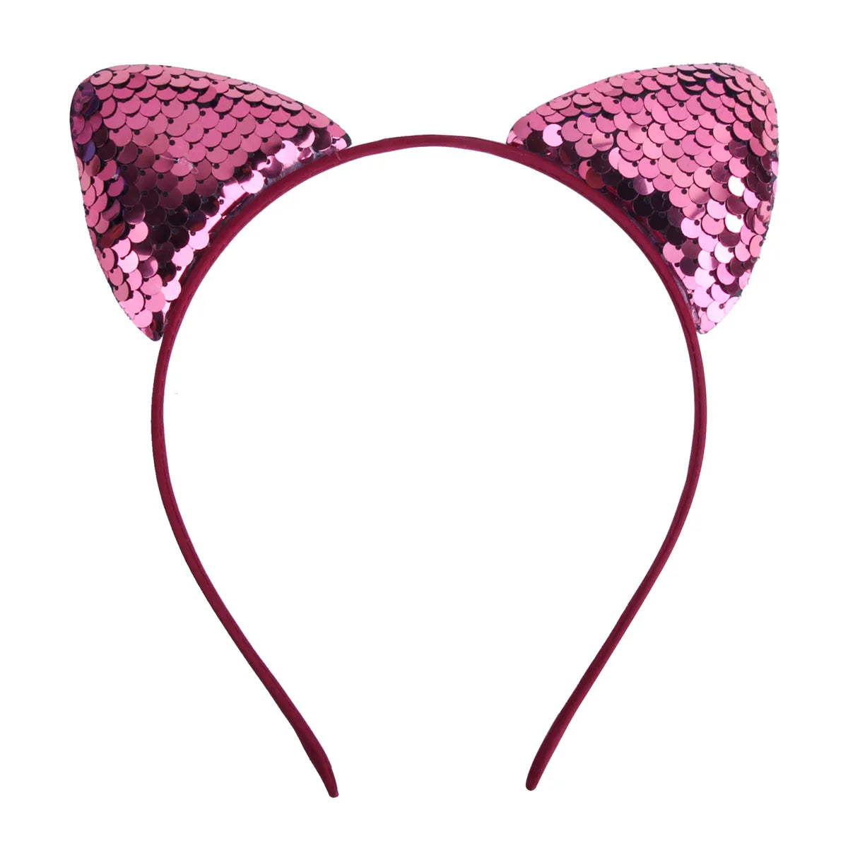 Cute Cat Ears Cloth Sequins Hair Band 1 Piece