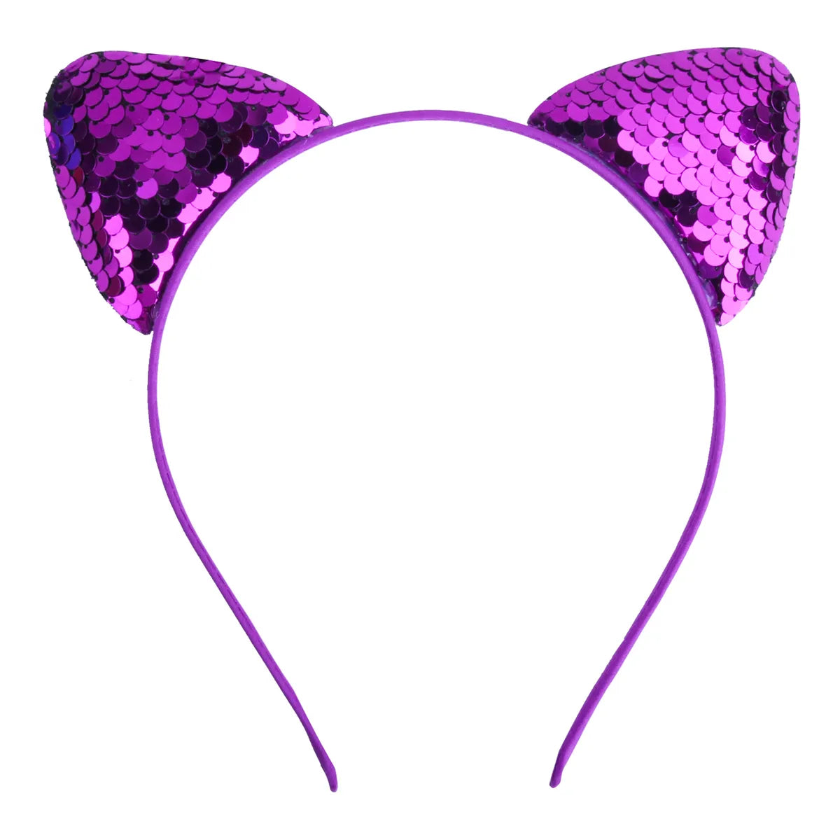 Cute Cat Ears Cloth Sequins Hair Band 1 Piece