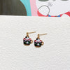 Cute Cat Metal Enamel Women'S Drop Earrings 1 Pair