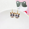 Cute Cat Metal Enamel Women'S Drop Earrings 1 Pair