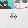 Cute Cat Metal Enamel Women'S Drop Earrings 1 Pair