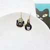 Cute Cat Metal Enamel Women'S Drop Earrings 1 Pair