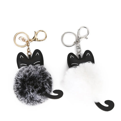 Cute Cat Metal Keychain