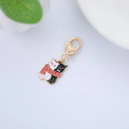 Cute Cat Metal Women'S Bag Pendant Keychain