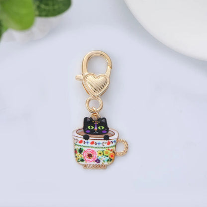 Cute Cat Metal Women'S Bag Pendant Keychain