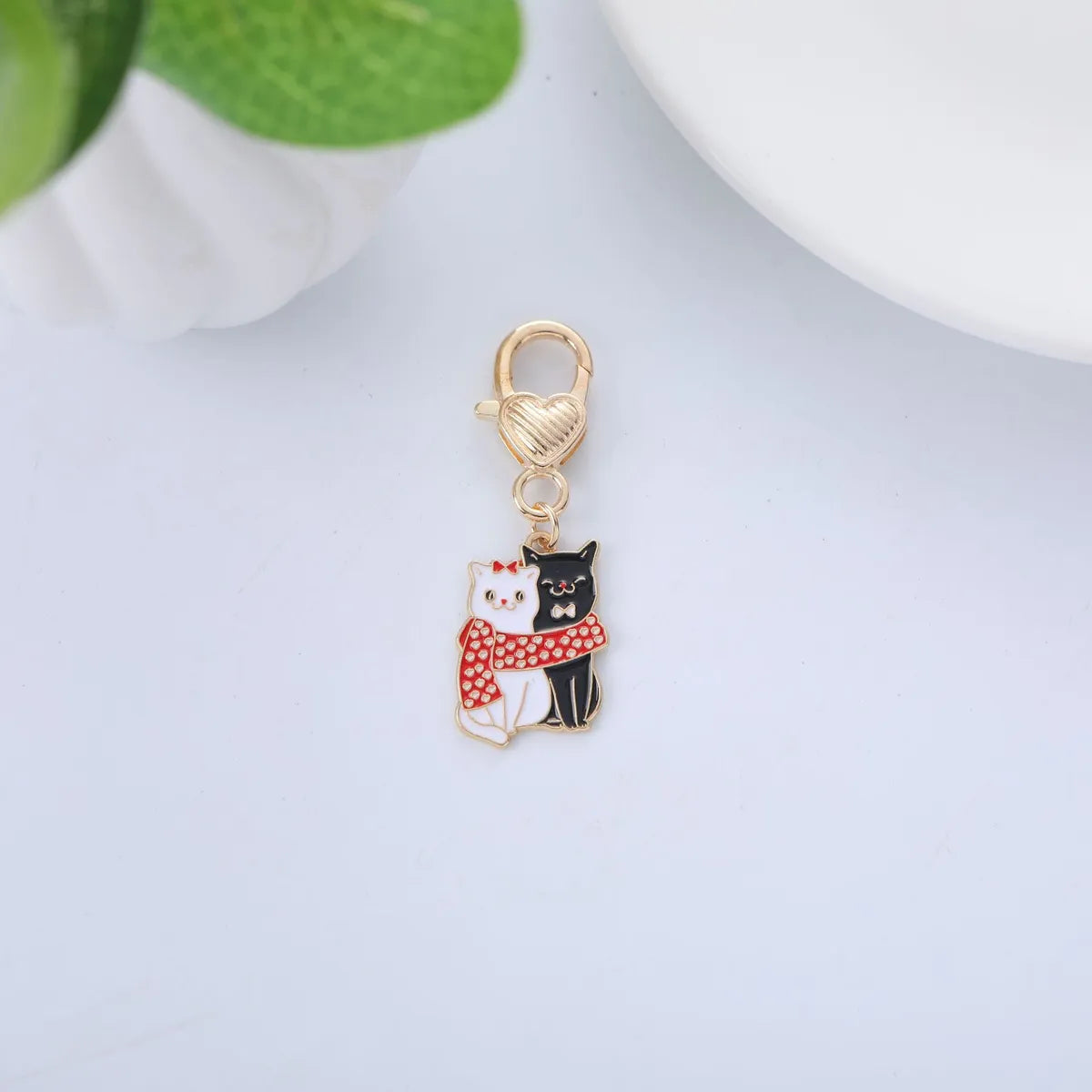 Cute Cat Metal Women'S Bag Pendant Keychain