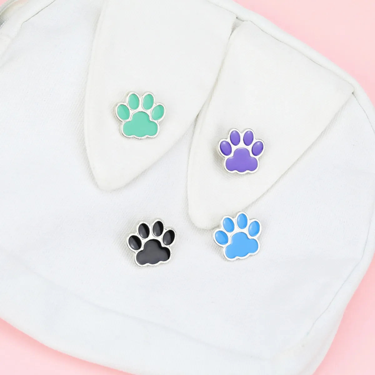 Cute Cat Paw Brooch Small Footprint Badge Drip Oil Collar Pin