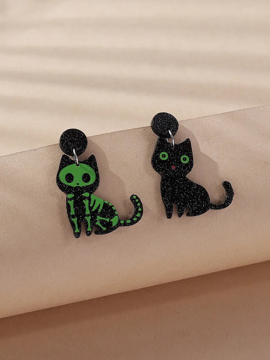 1 Pair Cute Cat Resin Drop Earrings