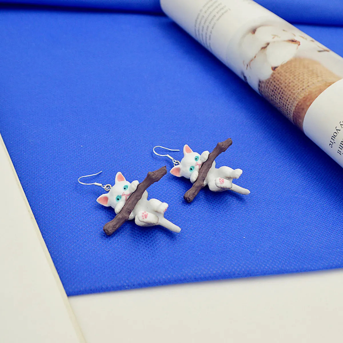 Cute Cat Soft Clay Drop Earrings