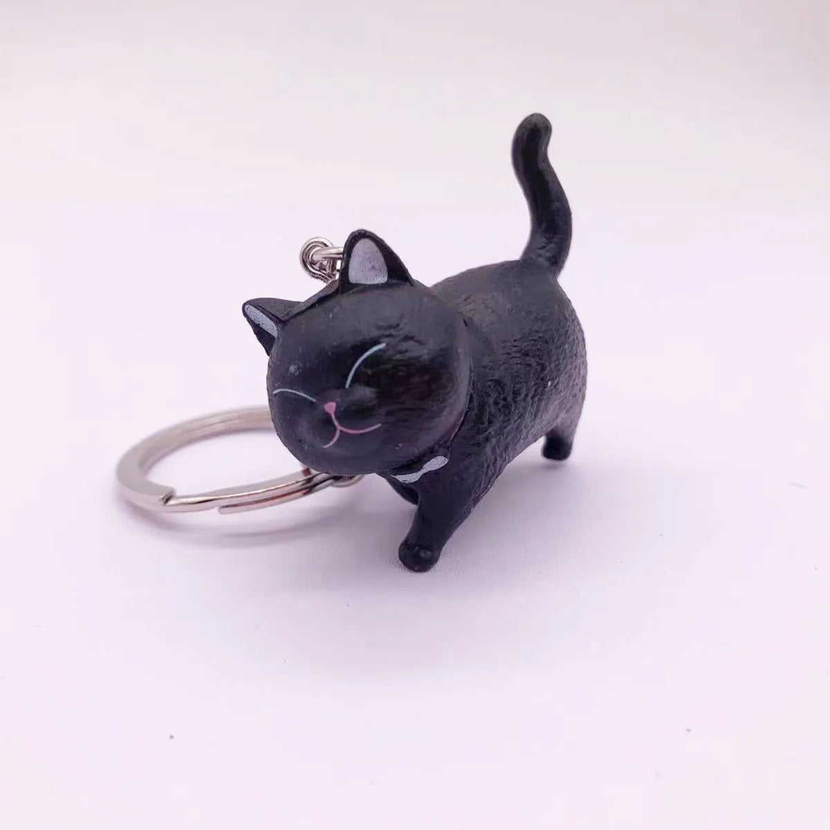 Cute Cat Vinyl Women'S Keychain 1 Piece