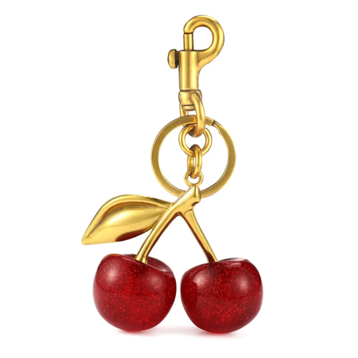 Cute Cherry Artificial Crystal Alloy Women'S Keychain