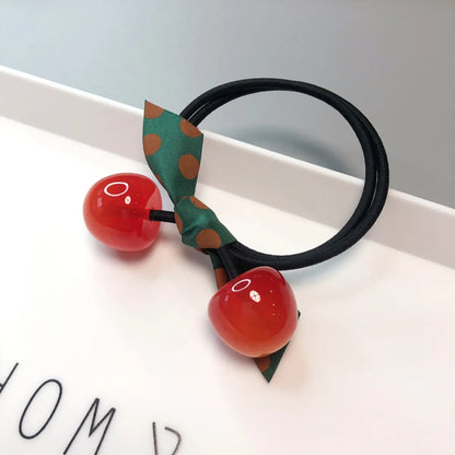 Cute Cherry Resin Hair Tie