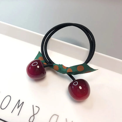 Cute Cherry Resin Hair Tie