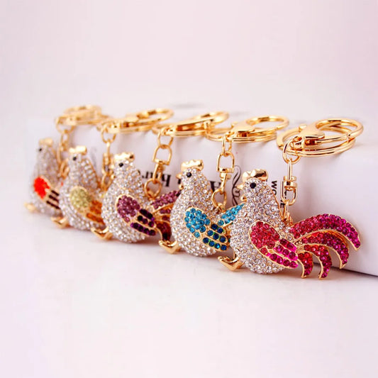 Cute Chicken Alloy Women'S Keychain