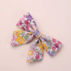 Cute Children’s Cotton Fabric Bow Hair Clip Handmade Plaid Printed Pointed Word Barrette Princess Hairpin