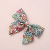 Cute Children’s Cotton Fabric Bow Hair Clip Handmade Plaid Printed Pointed Word Barrette Princess Hairpin