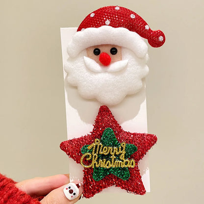 Cute Christmas Christmas Tree Santa Claus Alloy Women'S Brooches