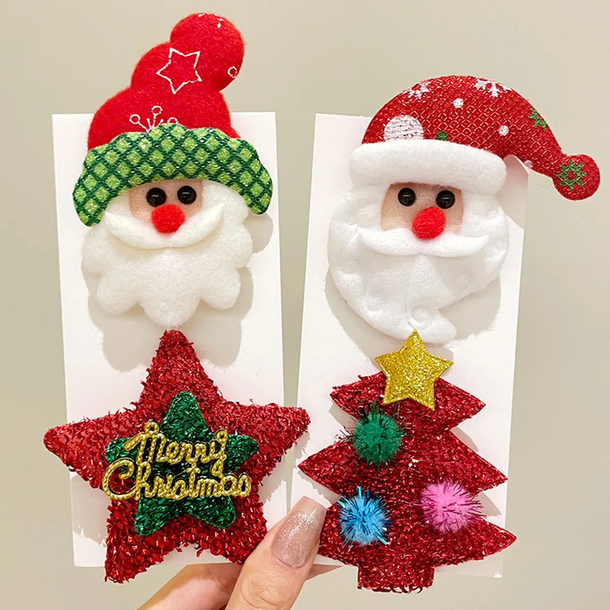 Cute Christmas Christmas Tree Santa Claus Alloy Women'S Brooches