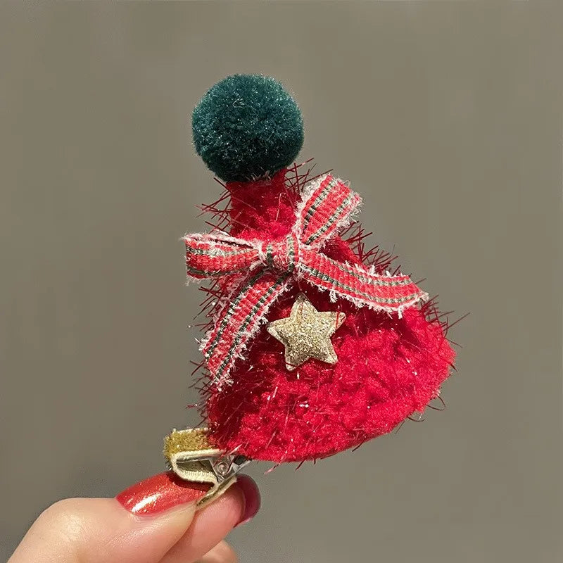 Cute Christmas Hat Alloy Hair Clip