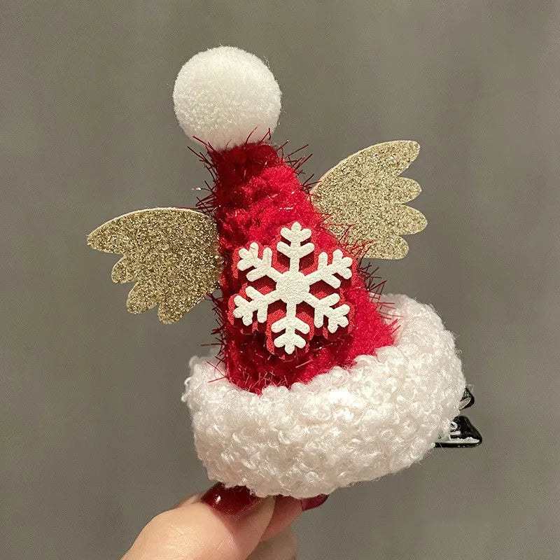 Cute Christmas Hat Alloy Hair Clip