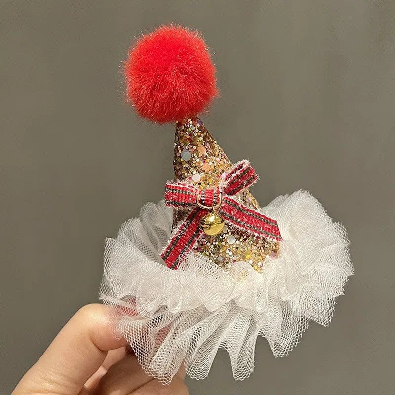 Cute Christmas Hat Alloy Hair Clip