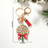 Cute Christmas Hat Christmas Socks Wood Christmas Unisex Keychain