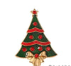 Cute Christmas Hat Christmas Tree Santa Claus Rhinestone Enamel Inlay Rhinestones Pearl Women'S Brooches