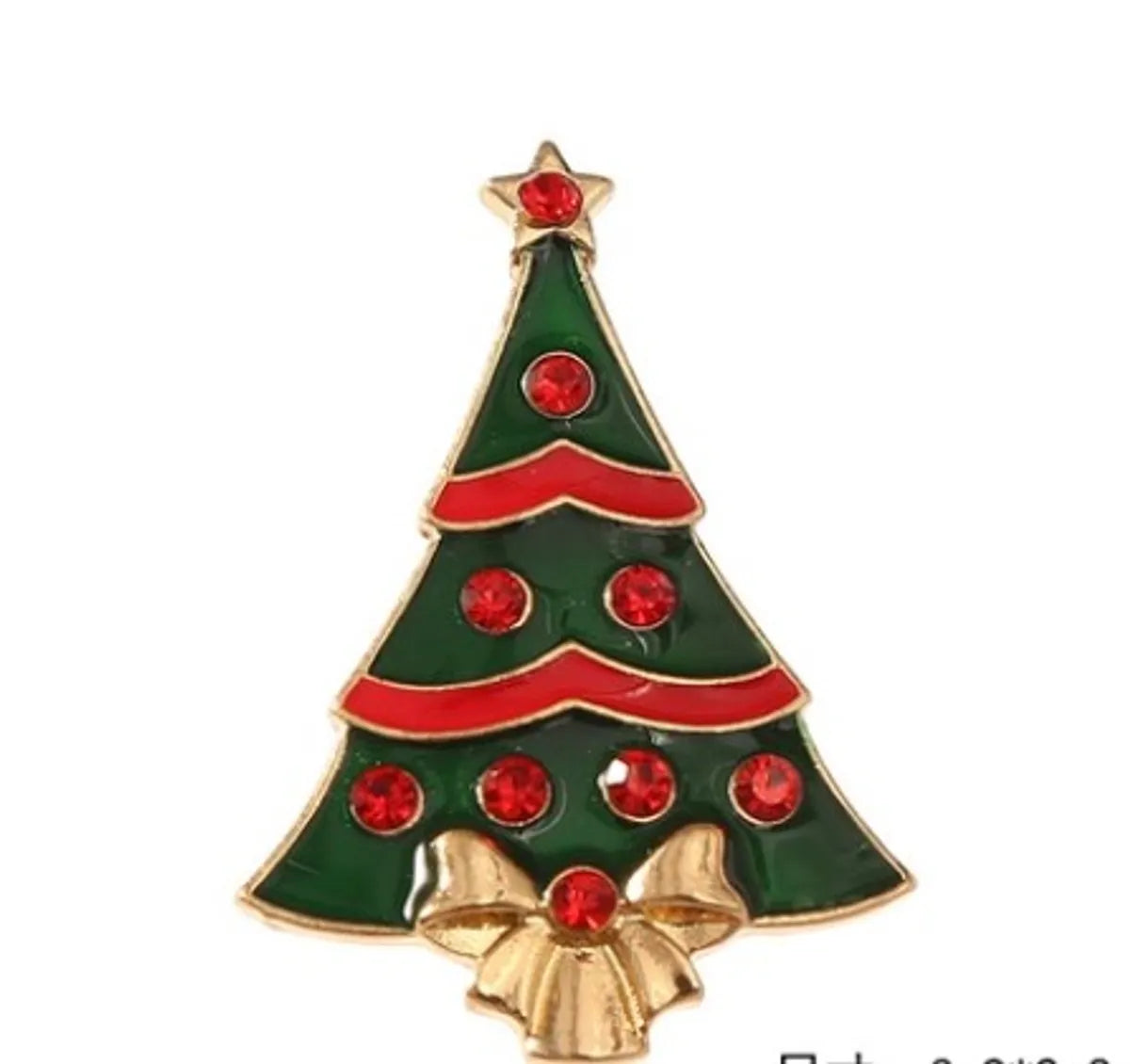 Cute Christmas Hat Christmas Tree Santa Claus Rhinestone Enamel Inlay Rhinestones Pearl Women'S Brooches