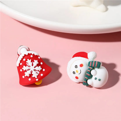 Cute Christmas Hat Resin Kid's Ear Clips 1 Pair