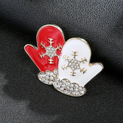 Cute Christmas Hat Santa Claus Elk Alloy Plating Men'S Brooches