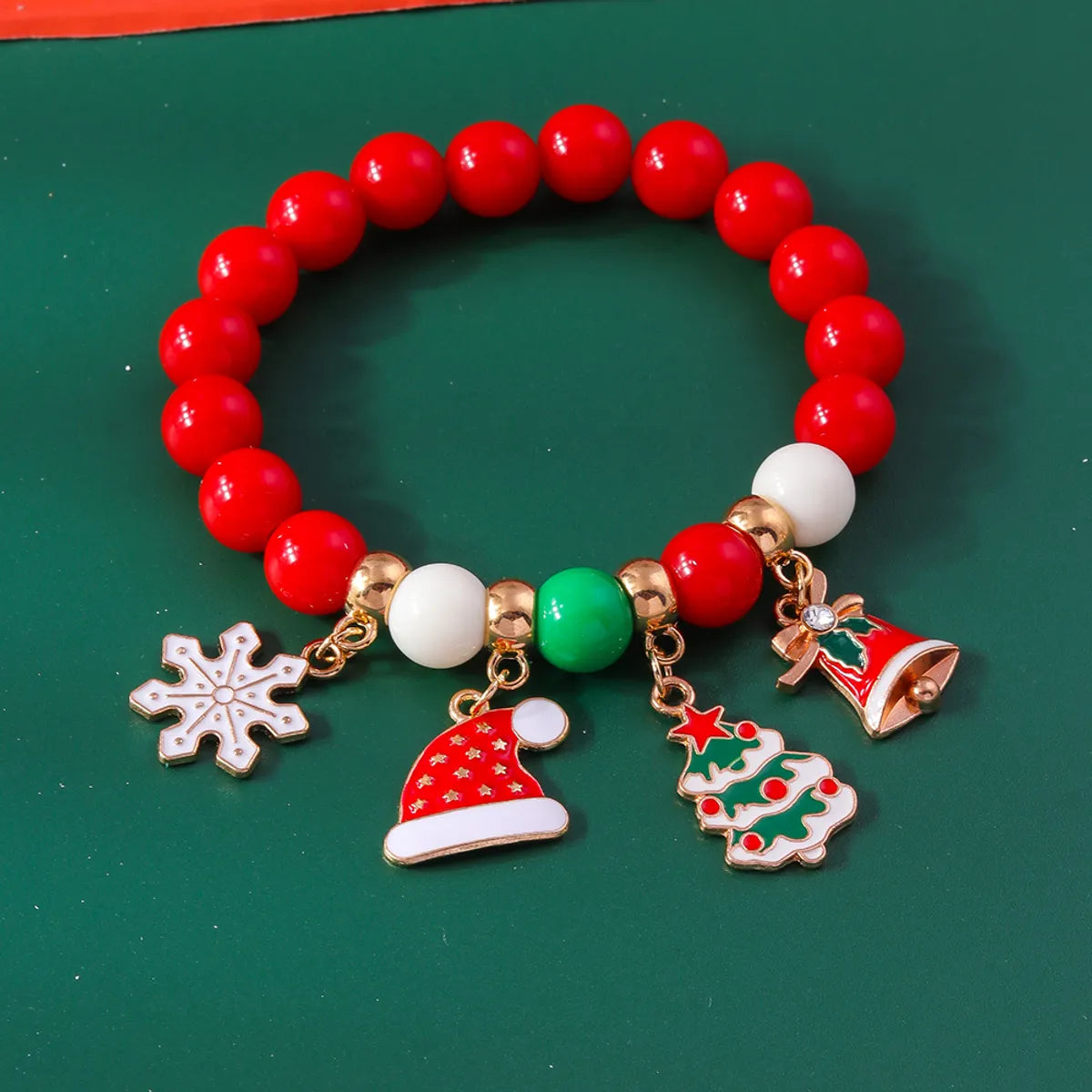 Cute Christmas Streetwear Christmas Hat Christmas Tree Alloy Wholesale Bracelets