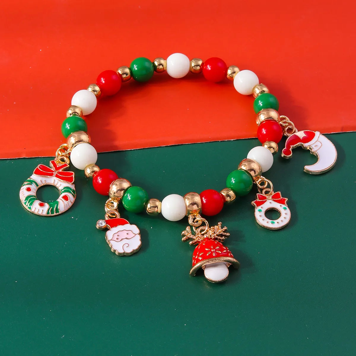 Cute Christmas Streetwear Christmas Hat Christmas Tree Alloy Wholesale Bracelets